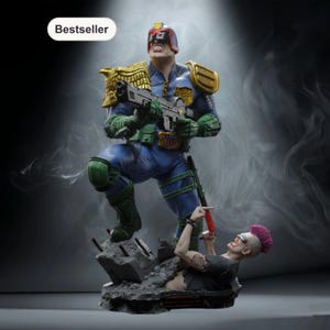 Judge Dredd – Judge Dredd | Lawbringer STL Statue | 3D Print Model | Digital STL File