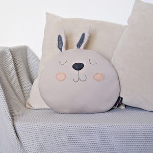 Stuffed BUNNY PILLOW. Kids room decorative pillow. image 3