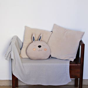 Stuffed BUNNY PILLOW. Kids room decorative pillow. image 5