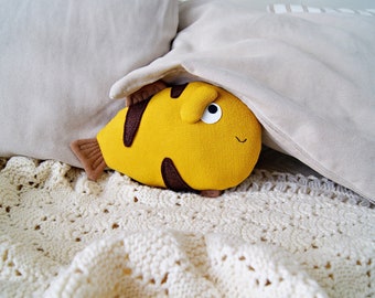 Gold BABY FISH, animales de peluche, peluches, juguetes para niños pequeños, juguetes para bebés, juguetes para guardería, peces dorados de peluche, juguetes para bebés.