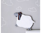 LAST ONE !!! SALE -15% Wilbur the Aviator, sheep, lamb, plush sheep, sheep pillow, lamb pillow, stuffed sheep, stuffed animals, stuffed toys