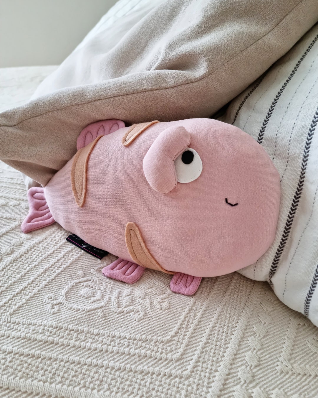 Pink BABY FISH. Nursery Toys, Toddler Toys, Cuddly Toys, Stuffed