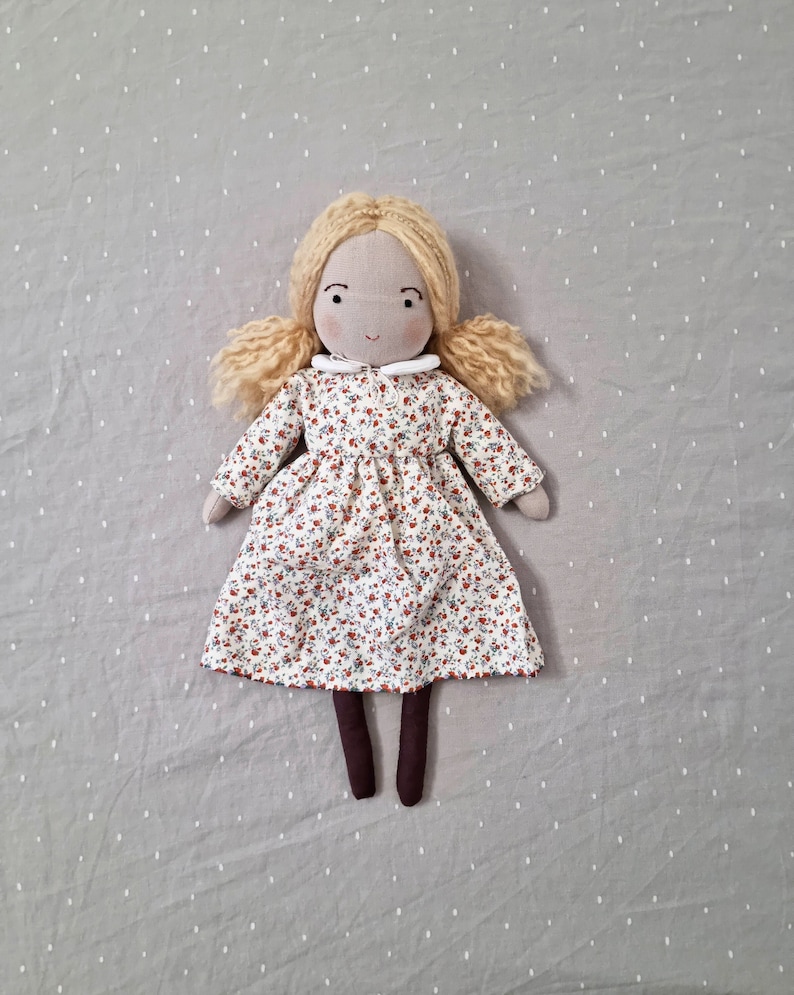 Dolls for girls, Waldorf inspired 13 cloth doll for girls, rag dolls, fabric doll, stuffed doll, stuffed toys, rag doll gift for girls. image 1