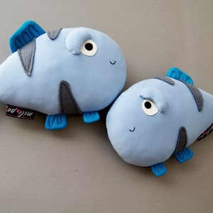 Blue BABY FISH. Toddler toys, nursery toys, cuddly toys, stuffed animal for baby, stuffed fish, fish plush animal, toys for baby toddler. image 4