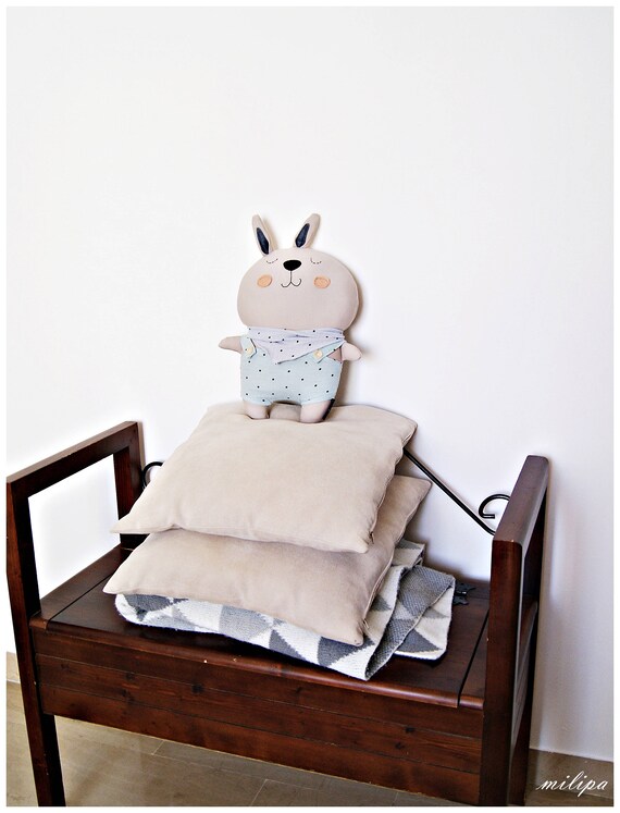 Stuffed Bunny doll GASTON, stuffed animals.