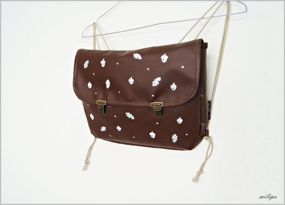 leather kids backpack