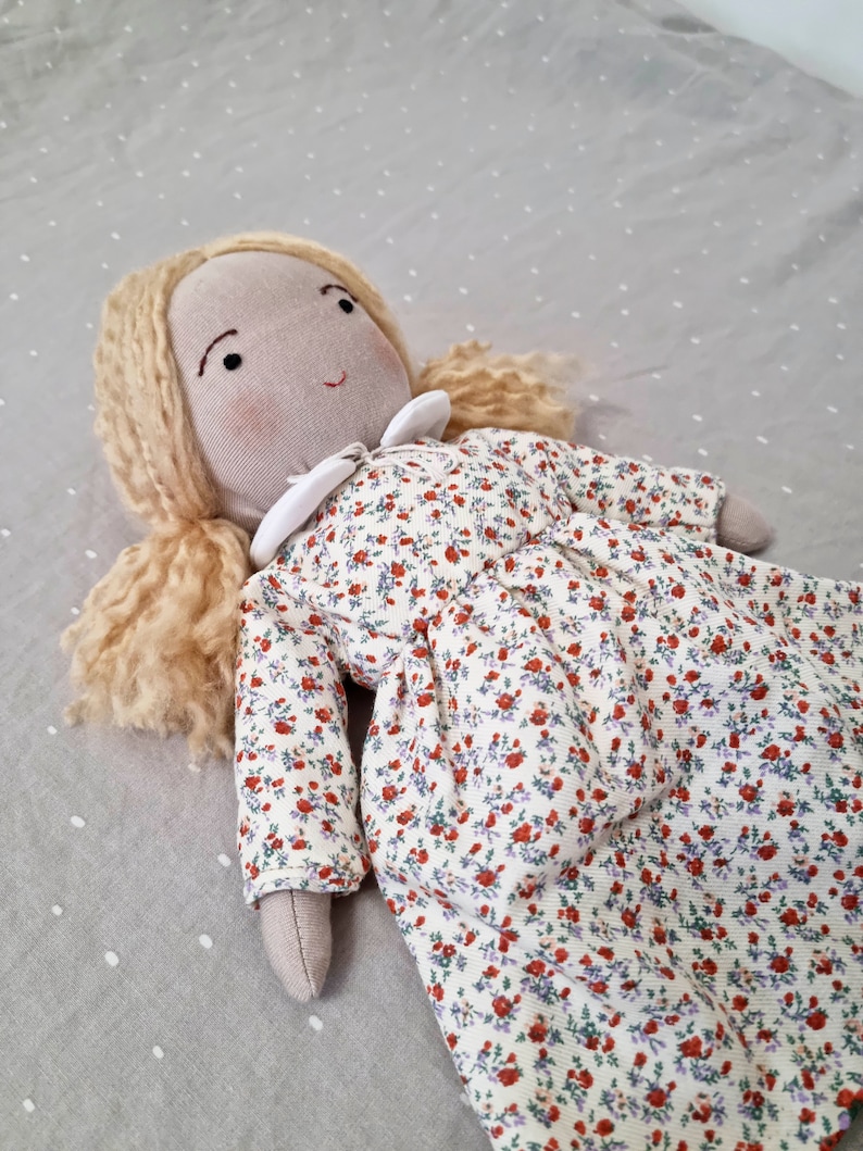 Dolls for girls, Waldorf inspired 13 cloth doll for girls, rag dolls, fabric doll, stuffed doll, stuffed toys, rag doll gift for girls. image 2