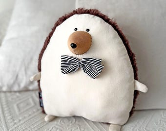 Handmade Hedgehog Plush Toy: Marcello Faux Fur Stuffed Animal