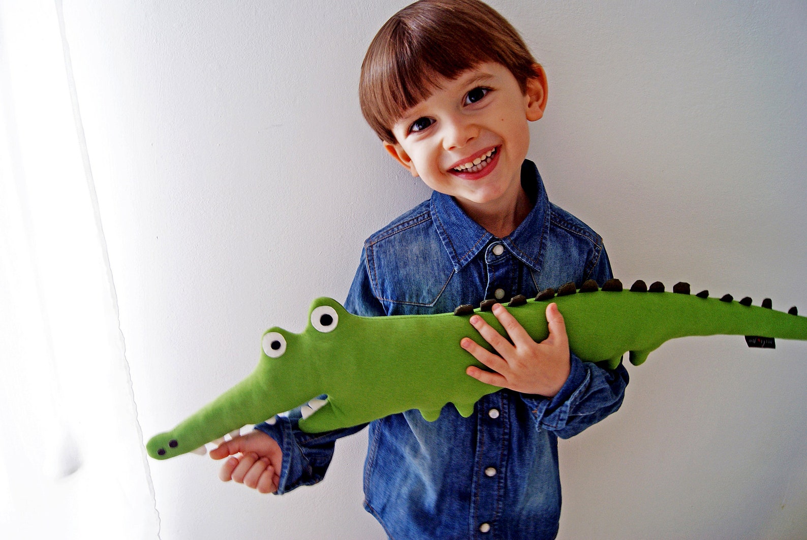 Stuffed Animal ALBERT CROCODILE. Stuffed Toys Jungle Animals Etsy