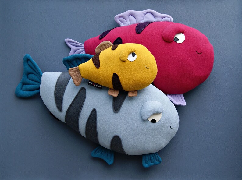 Gold BABY FISH stuffed animals cuddly toys toddler toys | Etsy