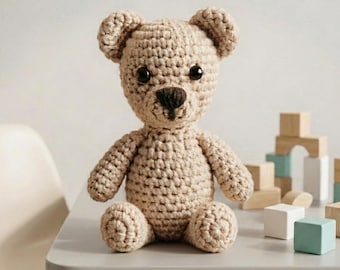 Tiny Teddy Bear Crochet Pattern | Beginner Amigurumi Plush Toy (PDF Download)
