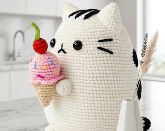 Cat Crochet Pattern Amigurumi PDF | Beginner Friendly Kitten Plush Toy (Digital Download)