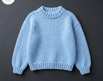 Chunky Oversized Sweater Crochet Pattern | Cozy Ribbed Pullover Jumper (Digital PDF)