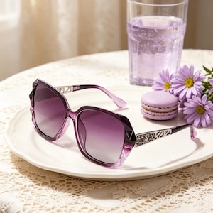 Purple Rhinestone Sunglasses - Etsy Finland