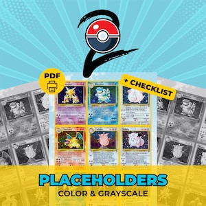 Base Set 2 Trading Card Placeholders Printable PDF Inserts + Checklist | Master Set Page Filler
