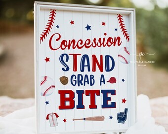 Baseball Urodziny Koncesja Stoisko Znak Nowicjusz Roku Sportowe Przyjęcie Mały Slugger Jedzenie Dekoracja Stołu Wydrukuj NRBPT