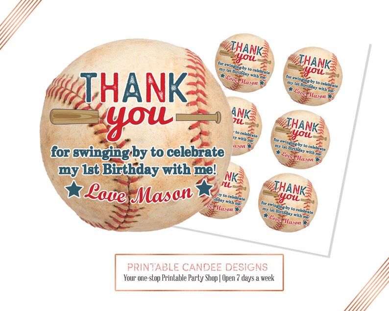Baseball Favor Tags Baseball Gift Tags Baseball Party Decor Etsy