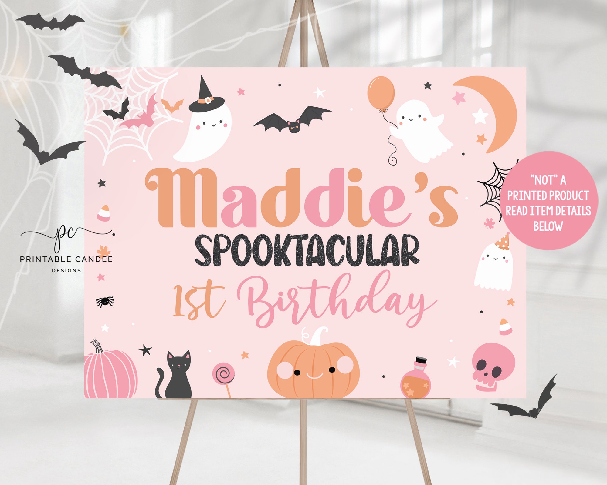 Rosa Halloween-Geister-Banner – 4 Stück, Süße-gruselige Deko Für Kinderparty, Veranda & Kamin
