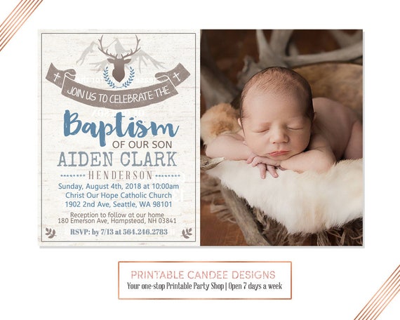 christening invitation for baby boy