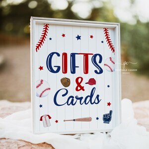 Baseball Birthday Gift Sign Rookie Of The Year Sports Party Little Slugger Table Decor Printable NRBPT