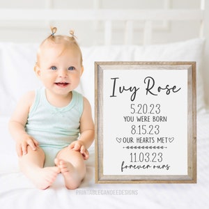 Adoption Announcement Sign Digital Minimalist Printable Foster Care Adoption Sign Forever Ours