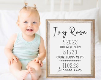 Adoption Announcement Sign Digital Minimalist Printable Foster Care Adoption Sign Forever Ours