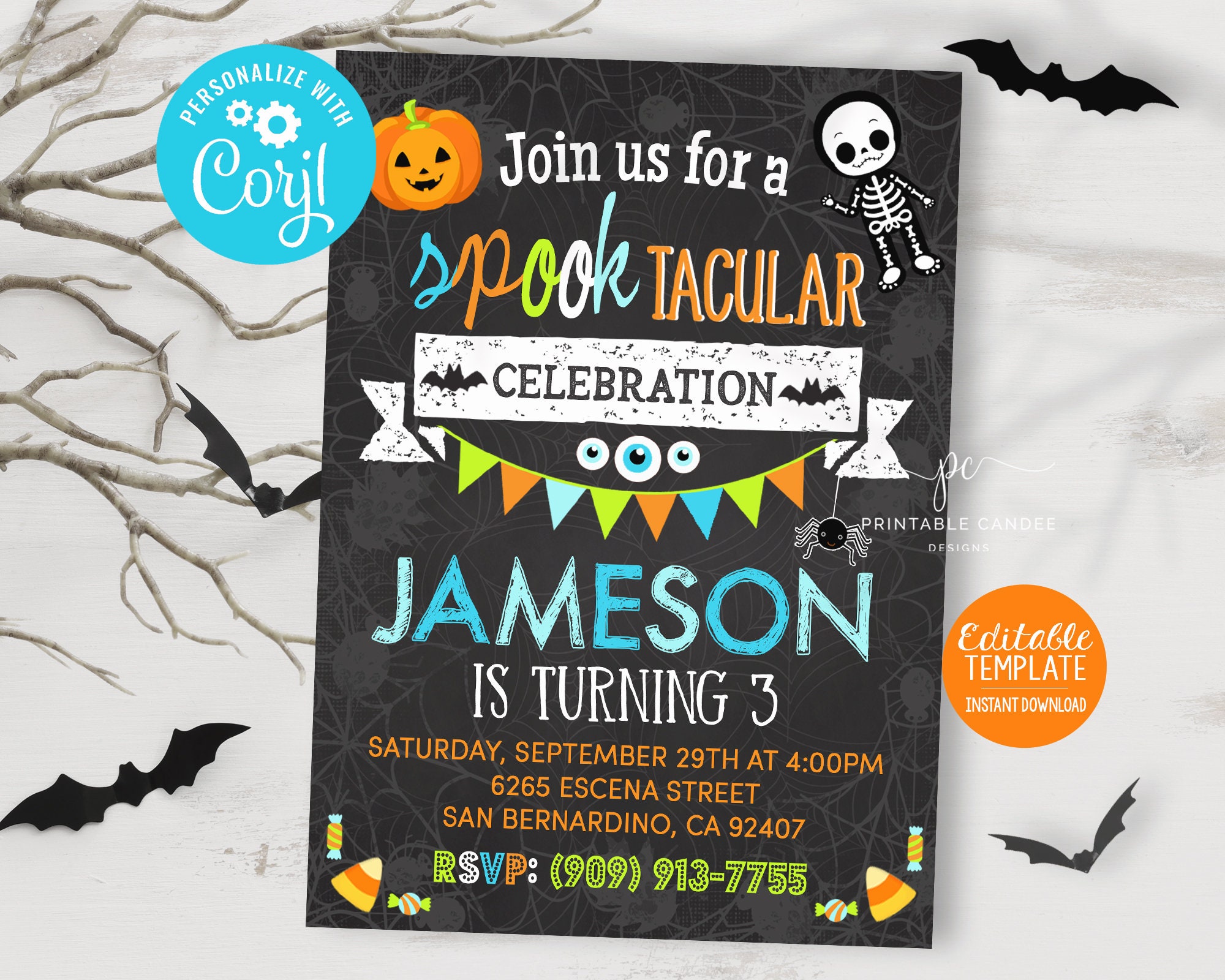 Tarjetas De Invitación De Halloween - 10 Unidades, Diseños Espeluznantes Para Fiestas