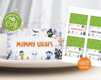 Halloween Food Labels Printable Halloween Decoration Instant - Etsy