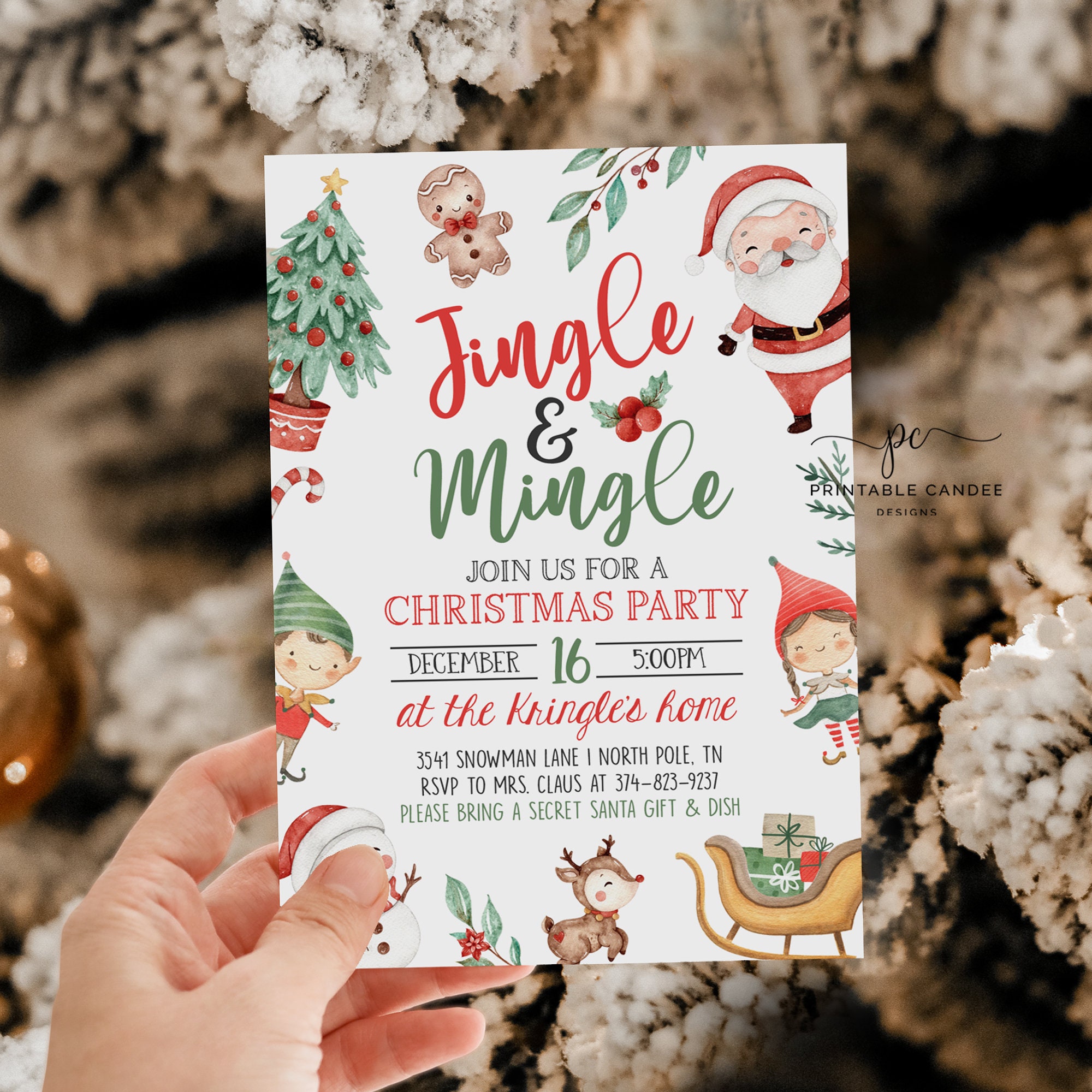 Weihnachtsparty-Einladungen Mit Alien-Design – 15 Karten Inkl. Umschlägen Für Kinder & Erwachsene