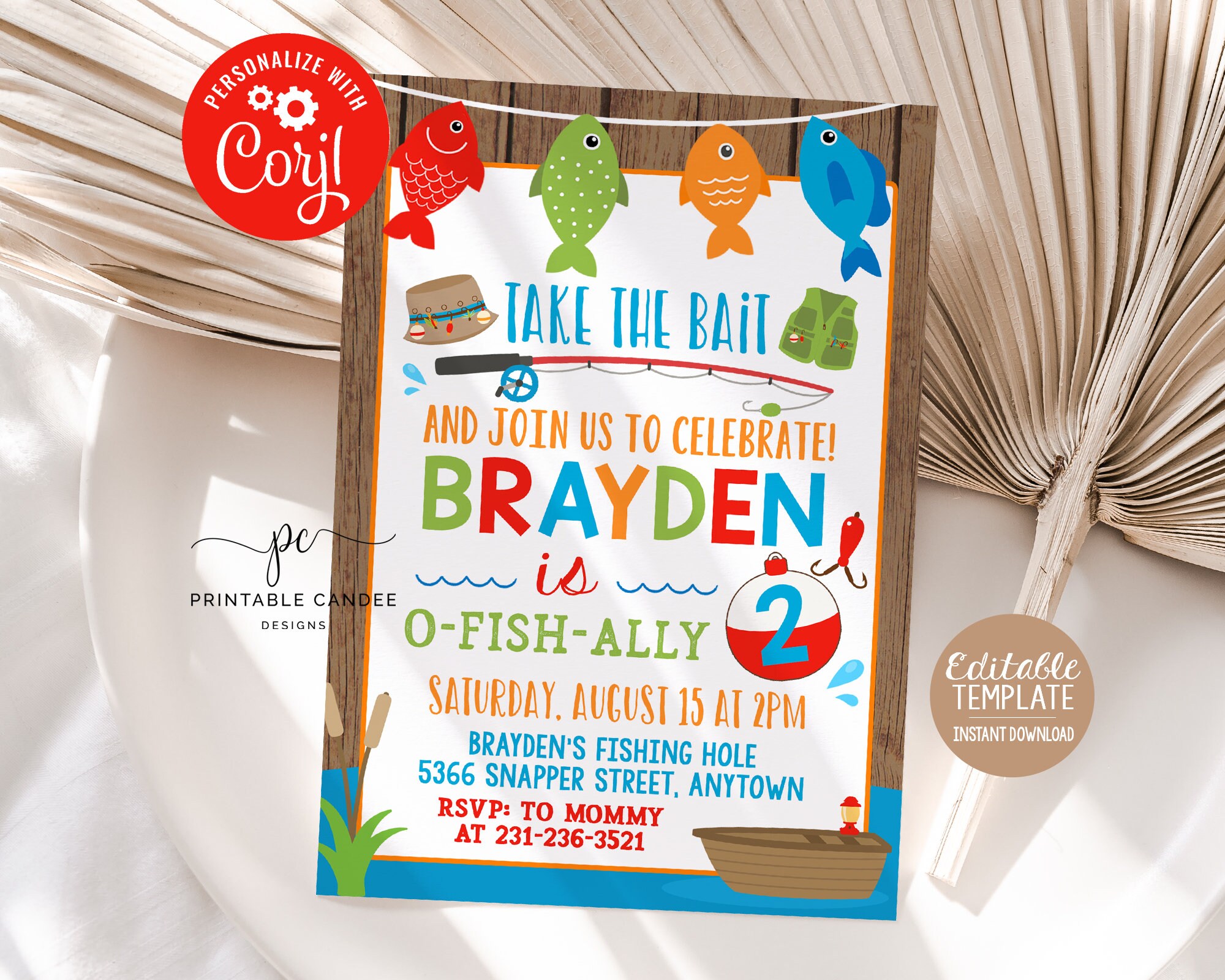 Buy Reel Excited Fishing Baby Shower Invitation, Boy Baby Shower Invite,  Fishing Boat, Corjl Digital Printable, Gone Fishing, Ofishally Invited.  Online in India 