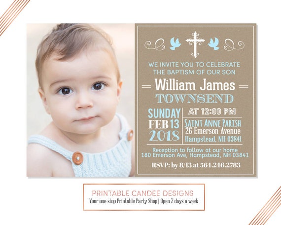 blue burlap baptism invitation baby boy baptism invitation etsy