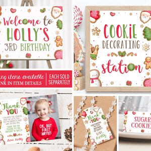 Cookie Decorating Station Sign Sweet One Birthday Cookie Party ...