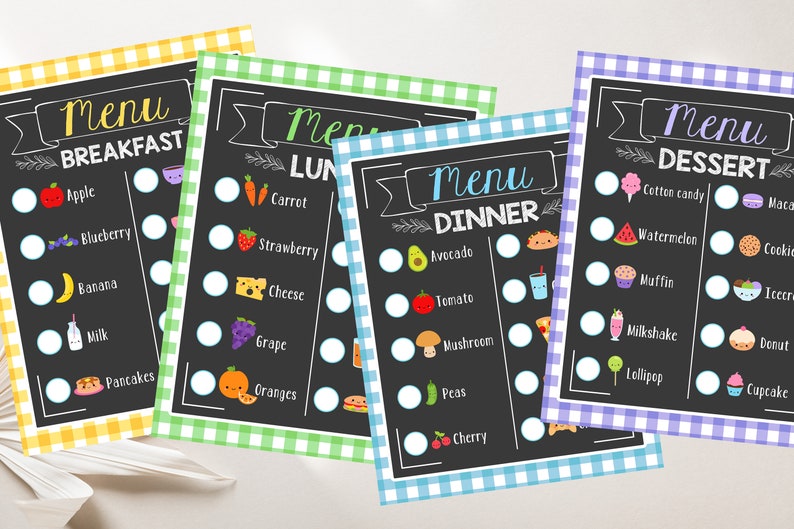 Printable Restaurant Menu Pretend Play Kit Printable Kids - Etsy
