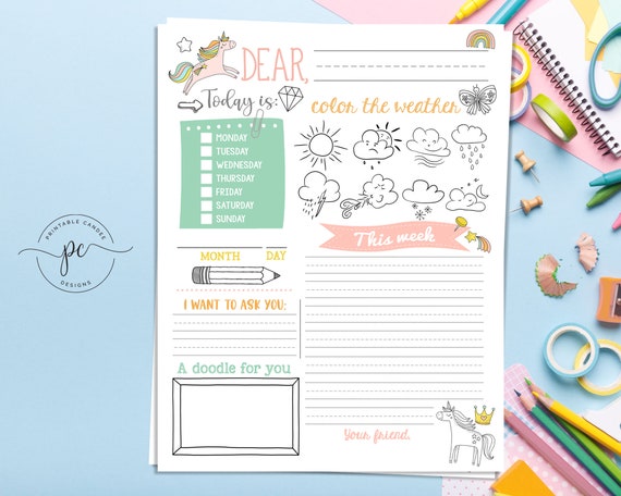 Letter Writing Printable for Kids - Free Printable Download