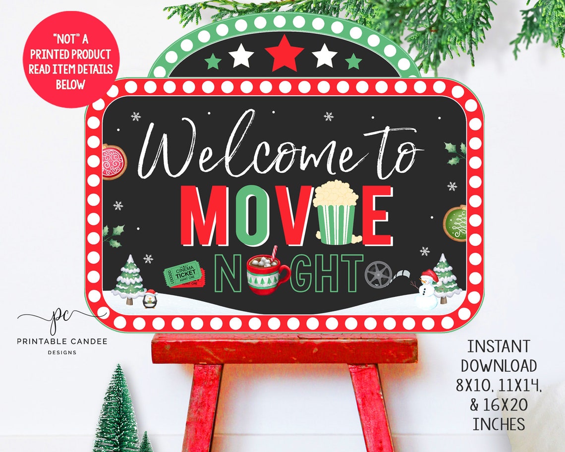 christmas-movie-night-printable-welcome-sign-holiday-movie-birthday