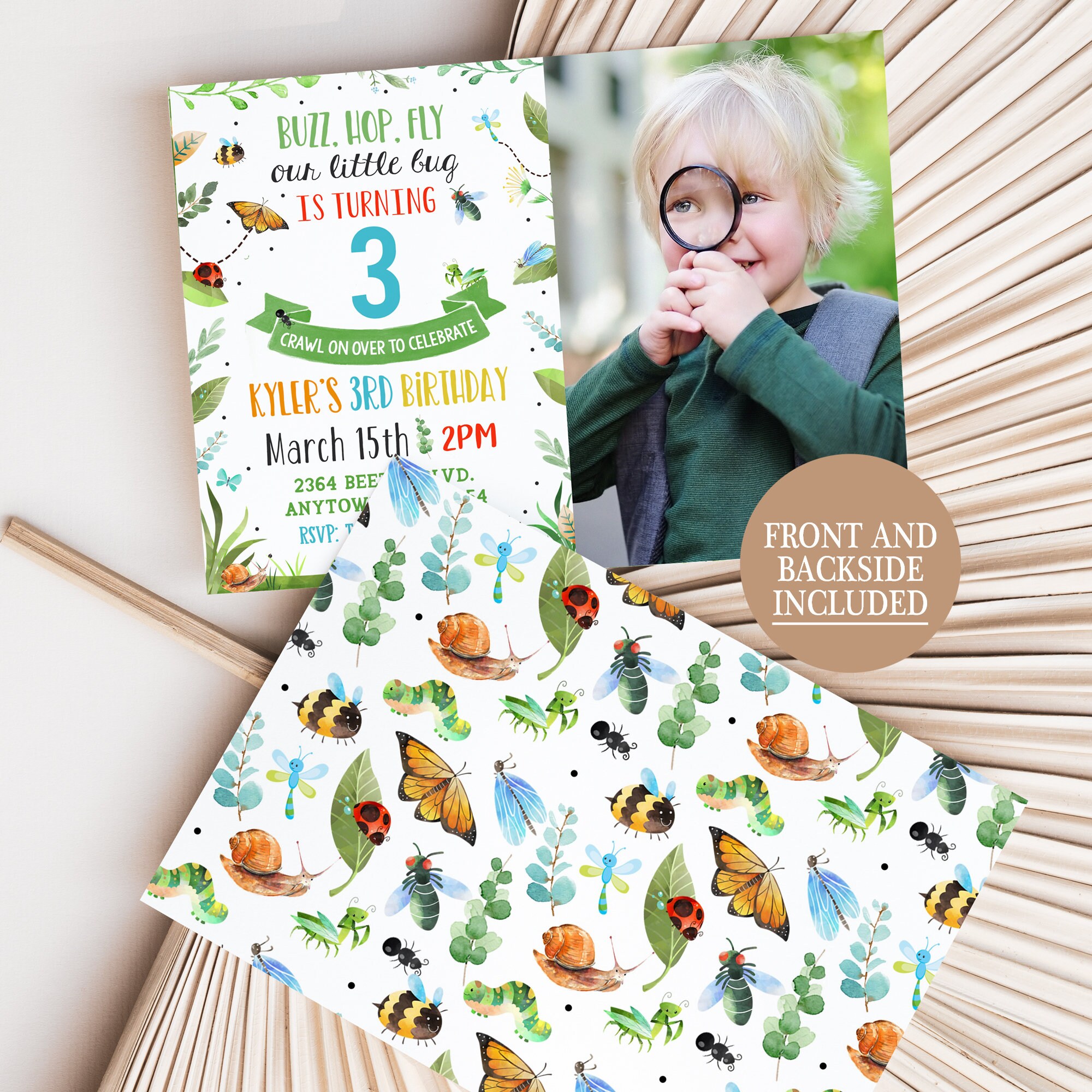 Bug Invitation Bug Birthday Party Bug Any Age Birthday Invite Insect ...