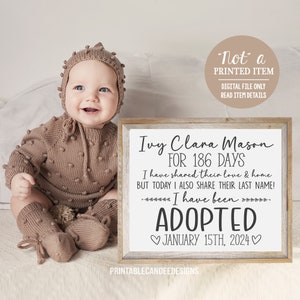 Adoption Announcement Sign Digital Minimalist Printable Foster Care Adoption Sign Shared Love Home