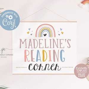 👉 Reading Corner Sign  Classroom Reading Corner Ideas