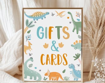 Pastel Dinosaur Birthday Gift Sign Boy, Three Rex Party (Digital Download)