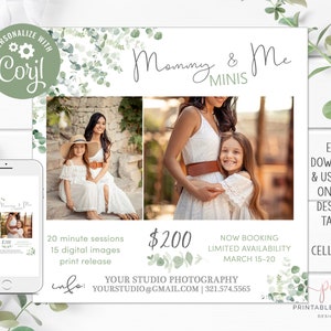 Mommy and Me Minis Session Template Mom Photography Mother&#39;s Day Mini Sessions Photographer Marketing File