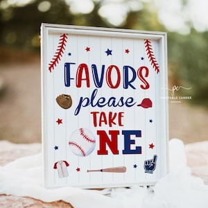Baseball Birthday Favor Sign Rookie Of The Year Sports Party Little Slugger Table Decor Printable NRBPT