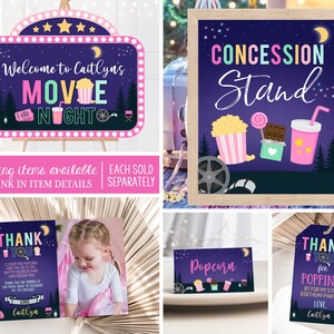 Backyard Movie Night Invitation Outdoor Movie Birthday Party Under the ...