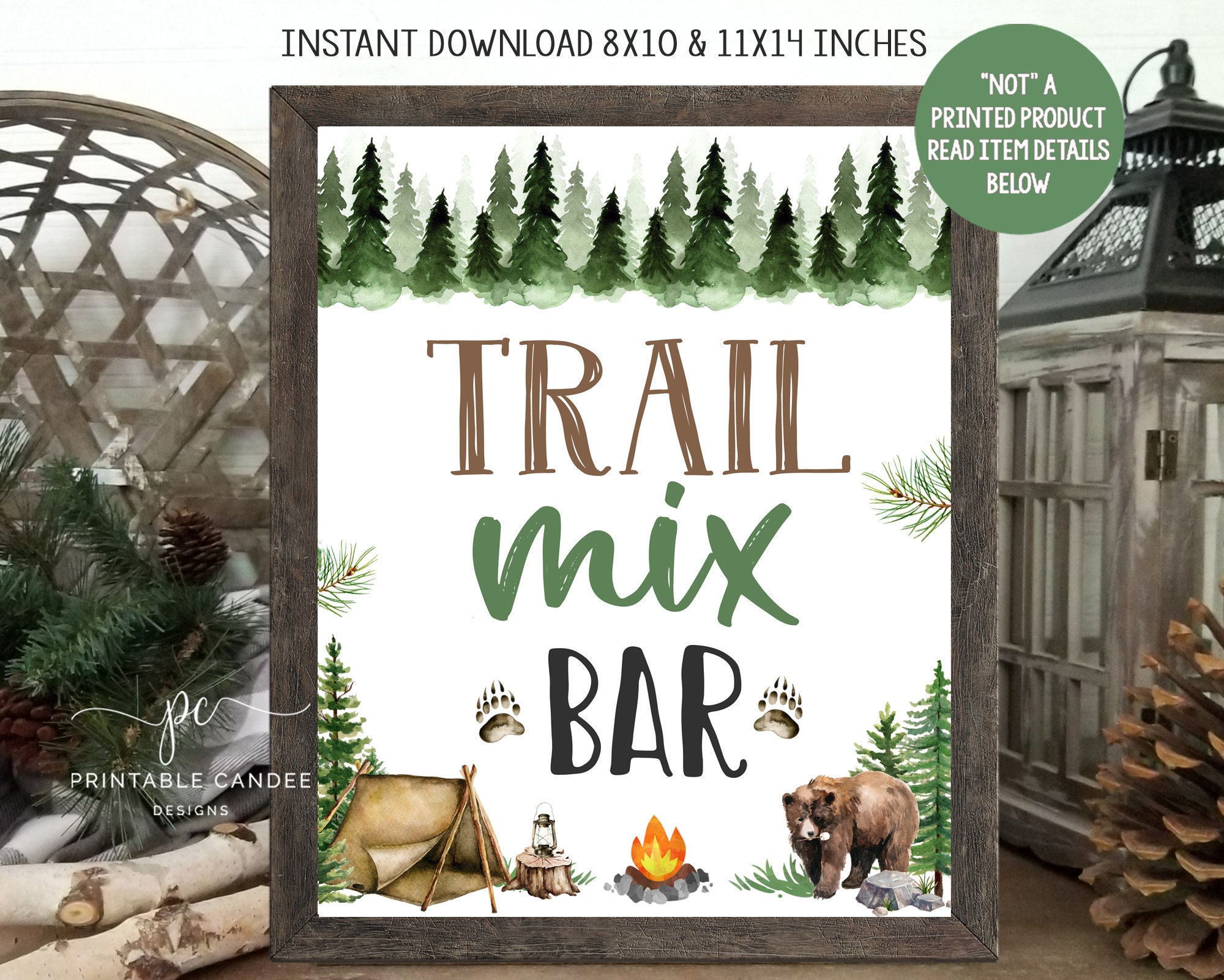 Rustic Themed Trail Mix Bar, Easy Entertaining