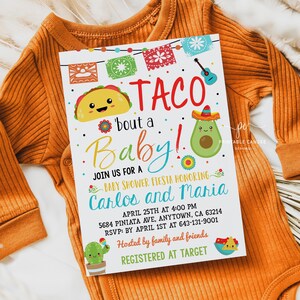 Fiesta Taco Bout A Baby Shower Invitation Template Mexican Taco Party Invite Editable File Printable