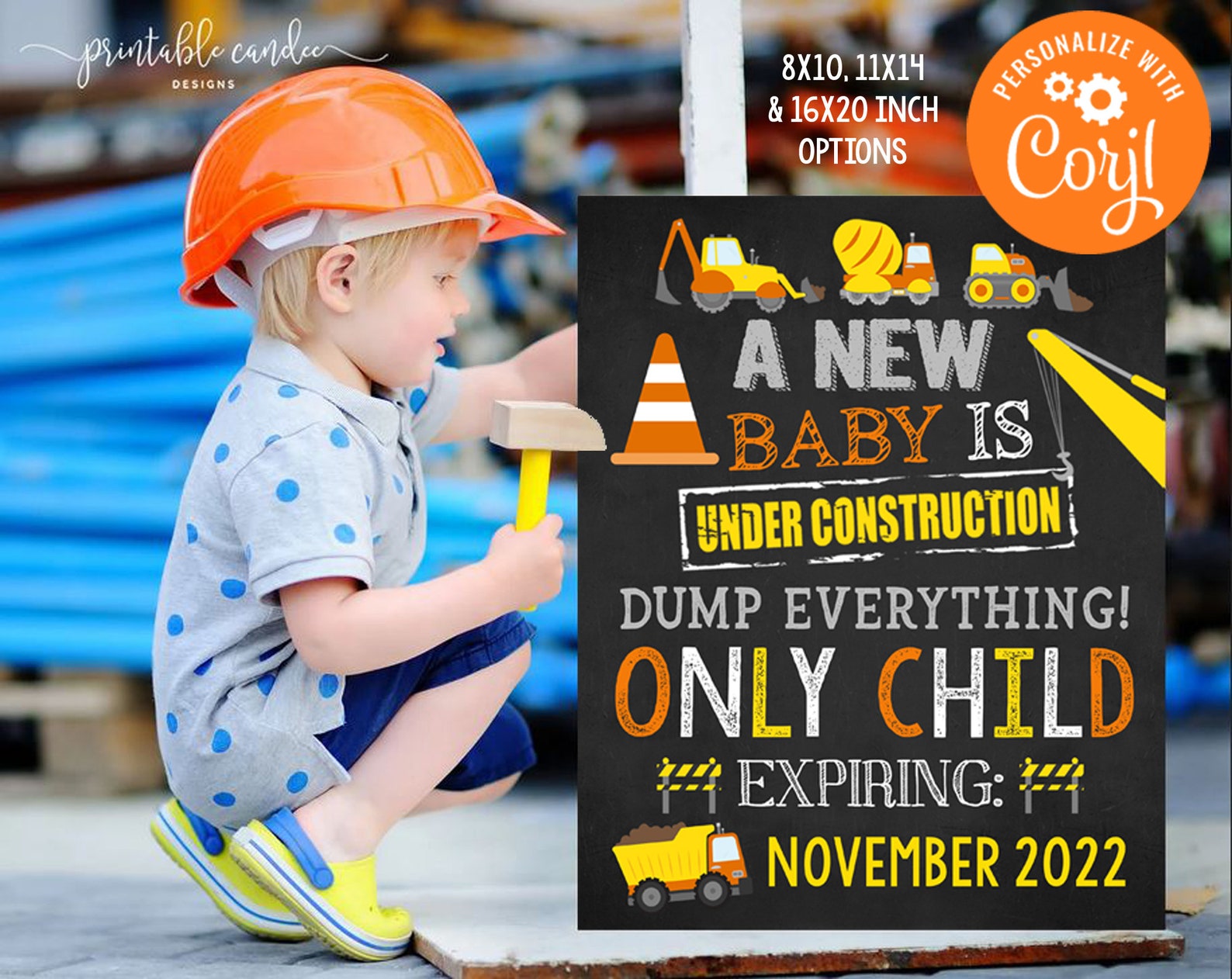 construction big brother announcement sign