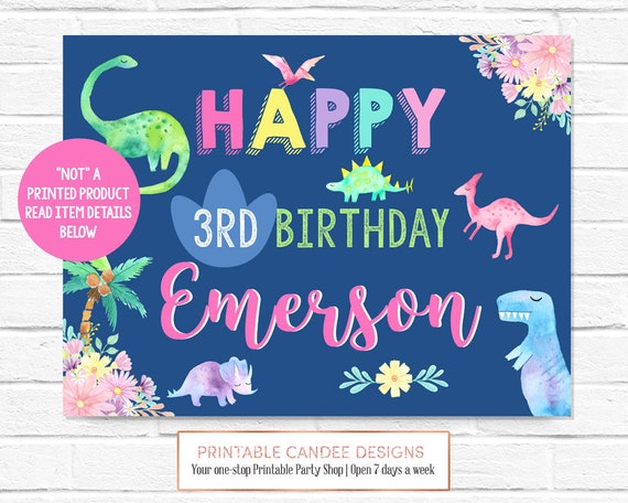 Girl Dinosaur Party Backdrop Dino Backdrop Dinosaur Etsy