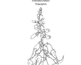 Tongueglove Digital Hand Embroidery PDF Pattern