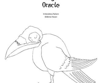 Oldtimer Raven Digital Hand Embroidery PDF Pattern