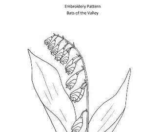 Bats of the Valley Digital Hand Embroidery PDF Pattern