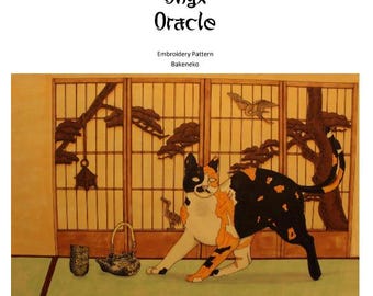 Bakeneko Digital Hand Embroidery PDF Pattern